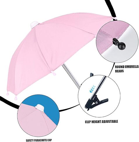 Cell Phone Umbrella - Mobile Phone Clip on Sun Visor, Mini Anti-Glare Smartphone Sun Shade Umbrella, Cellphone Accessories for Summer Outdoor Filming Watching in Kuwait