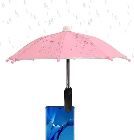 Cell Phone Umbrella - Mobile Phone Clip on Sun Visor, Mini Anti-Glare Smartphone Sun Shade Umbrella, Cellphone Accessories for Summer Outdoor Filming Watching in Kuwait