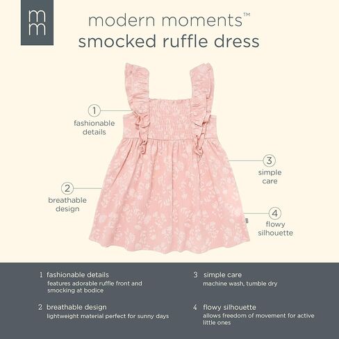 MODERNMOMENTS Baby Girls' Smocked Ruffle Dress in Kuwait