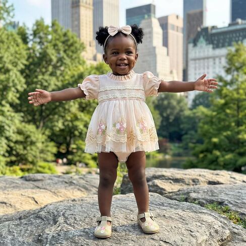 Newborn Infant Baby Girl Summer Clothes Tulle Romper Dress Outfits in Kuwait