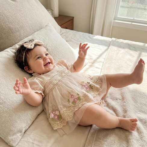 Newborn Infant Baby Girl Summer Clothes Tulle Romper Dress Outfits in Kuwait