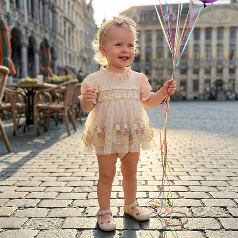 Newborn Infant Baby Girl Summer Clothes Tulle Romper Dress Outfits in Kuwait