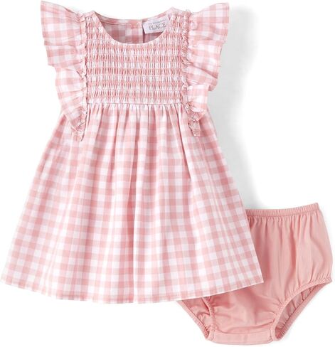 The Children's Place Baby Girls' and Newborn Ruffle Dressy Dress in Kuwait