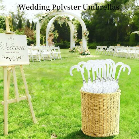 16 Pack Clear Bubble Umbrellas for Weddings, Transparent Dome Umbrellas | Auto Open Windproof Stick Rain Umbrellas with J Handle, Ideal for Wedding Guests, Bridal Parties & Guest Favors in Kuwait
