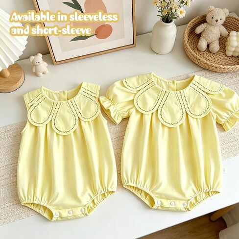 Newborn Baby Girl Floral Romper Infant Sleeveless Solid Jumpsuit Summer Playwear Bodysuit in Kuwait