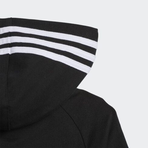 adidas unisex baby Infant Girls' and Boys' Long Sleeve Hooded Coverall Overalls, Black, 6 Months US | Kangaroo Pockets, Full Leg Zipper, Rib Cuffs, French Terry in Kuwait