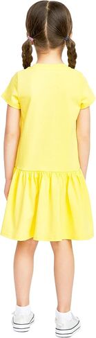 Masha the Bear baby girls Friends Forever Printed Comfy Dropwaist Style, Machine Washable T-Shirt Dress, Goldfinch, 3T in Kuwait