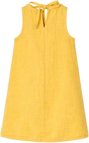 Toddler Girl Dress Sleeveless 100% Cotton Muslin Lightweight Breathable Summer Baby Girl Outfit 2-6T in Kuwait