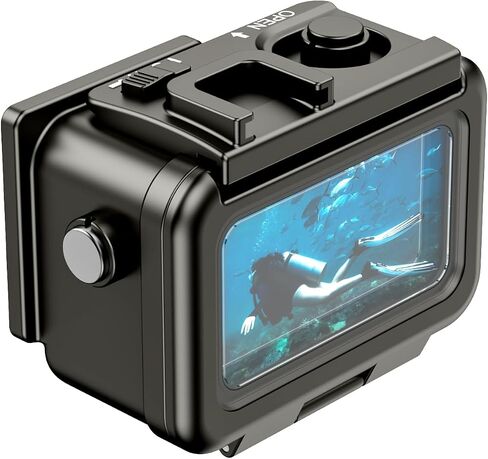 Sea frogs Aluminum Alloy Waterproof Action Camera Housing for DJI Osmo Action 6/5/4 Housing Case Underwater Waterproof Case Shockproof & Pressure-Resistant (Water Depth 60M / 195FT) in Kuwait