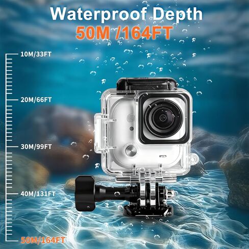 FitStill Waterproof Diving Case Only for Insta 360 Go Ultra Single Camera,164FT/50M Underwater Shell Anti-Scratch Invisible Dive Protective Cover Housing with Bracket Mount Accessory in Kuwait
