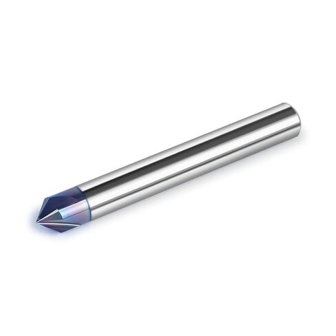 SpeTool 4 Flutes 90 Degree CNC V Bit 1/4 Inch Shank, TAC Coated Solid Carbide V Groove Router Bit for CNC Engraving and Chamfering in Kuwait