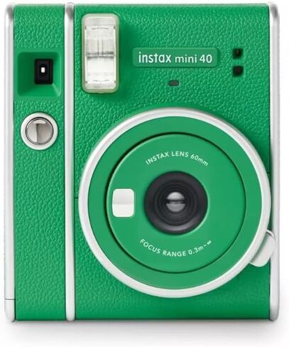 Fujifilm Instax Mini 40 Instant Film Camera with Built-in Selfie Lens, Auto Exposure, Auto Shutter Speed, Easy to Use, Stylish and Classic Design Polaroid Cameras (Renewed) (Green) in Kuwait