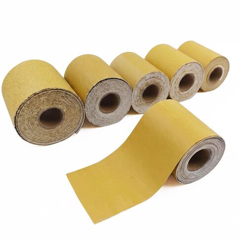 PSA Sandpaper Roll, 2-3/4" Wide, 30 Yards, Self Adhesive, 80-400 Grit | Includes 80/120/180/220/320/400 Grit Sandpaper Rolls with PSA Backing for Auto Repair, Woodworking and DIY Projects in Kuwait