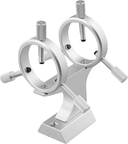 Telescope Finder Scope Bracket, Adjustable Guidescope Mount Rings, Aluminum Alloy for 28-32mm Finderscope, Secure Locking Screws for Astronomical(Silver) in Kuwait