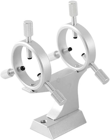 Telescope Finder Scope Bracket, Adjustable Guidescope Mount Rings, Aluminum Alloy for 28-32mm Finderscope, Secure Locking Screws for Astronomical(Silver) in Kuwait