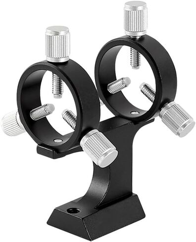 Telescope Finder Scope Bracket, Adjustable Guidescope Mount Rings, Aluminum Alloy for 28-32mm Finderscope, Secure Locking Screws for Astronomical(Silver) in Kuwait