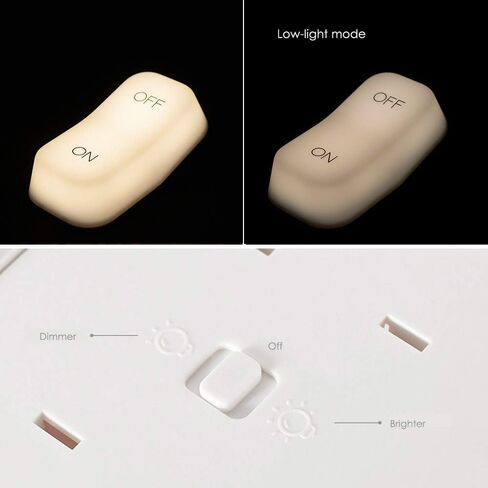 DesignNest On-Off lamp, Easy Switch LED Night Light, Gravity Sensor, 2 Light Levels, USB, Portable Rechargeable Bedside Table Nightstand Dorm Decor, BabyShower, Breastfeading Gift (Soft Warm) in Kuwait