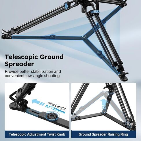SIRUI Mid-Level Spreader & Horseshoe Feet for SQ75+VHS10 & SVS75 in Kuwait