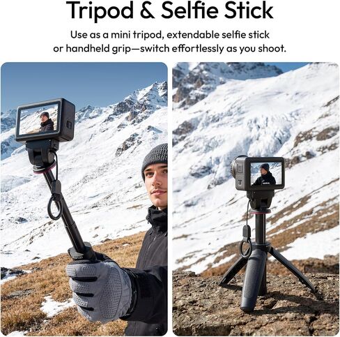 ULANZI MT99 Mini Tripod & Selfie Stick for DJI Osmo Action 6/Nano & Xtra Atto, 2-in-1 Magnetic Quick-Release Mount, 143° Adjustable Tilt, 3-Section Extendable 10.24inch, Anti-Slip Handle in Kuwait
