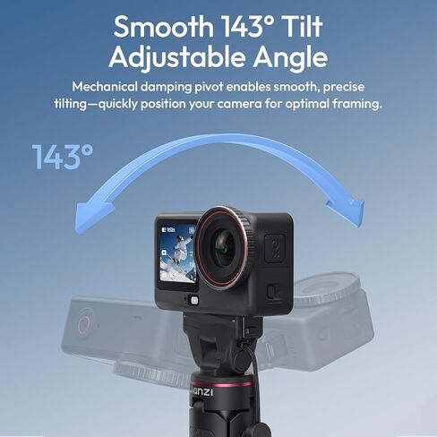 ULANZI MT99 Mini Tripod & Selfie Stick for DJI Osmo Action 6/Nano & Xtra Atto, 2-in-1 Magnetic Quick-Release Mount, 143° Adjustable Tilt, 3-Section Extendable 10.24inch, Anti-Slip Handle in Kuwait