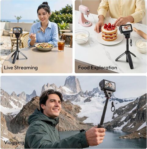 ULANZI MT99 Mini Tripod & Selfie Stick for DJI Osmo Action 6/Nano & Xtra Atto, 2-in-1 Magnetic Quick-Release Mount, 143° Adjustable Tilt, 3-Section Extendable 10.24inch, Anti-Slip Handle in Kuwait