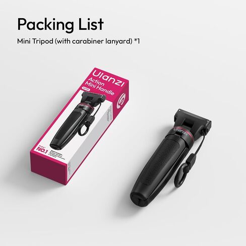 ULANZI MT99 Mini Tripod & Selfie Stick for DJI Osmo Action 6/Nano & Xtra Atto, 2-in-1 Magnetic Quick-Release Mount, 143° Adjustable Tilt, 3-Section Extendable 10.24inch, Anti-Slip Handle in Kuwait