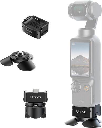 ULANZI PK-08 Pocket 3 4 Mini Tripod for DJI Osmo Pocket 3 4, All-Purpose Mini Tripod 1/4'' Mounting Screw for Insta360 X5 X4 X3 for Desktop Stand in Kuwait