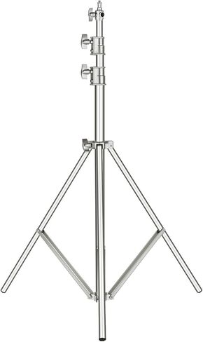 NEEWER 102"/2.6m Stainless Steel Light Stand, Spring Cushioned Heavy Duty Photography Tripod with 1/4" to 3/8" Universal Screw Adapter for Strobe, LED Video Lighting, Ringlight, Monolight, Softbox in Kuwait