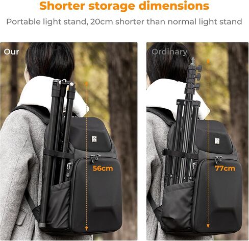 K&F CONCEPT 86.6 inch/2.2m Light Stand with Storage Bag, Aluminium Photography Tripod for Reflectors, Softboxes, Flash, Strobe Lights, Umbrellas, Compact Lightweight Light Tripod in Saudi Arabia