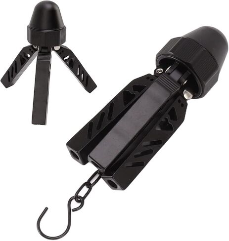 Generic Aluminum Alloy Camping Tripod Black Adjustable Support Pole for Pyramid Tents and Lights 5.43in in Kuwait