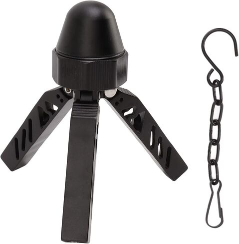 Generic Aluminum Alloy Camping Tripod Black Adjustable Support Pole for Pyramid Tents and Lights 5.43in in Kuwait