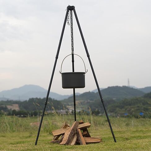 Camping Tripod - Accessories for Camping Tripods and Grills, Camping Tripod | Tripod Stand for Camping, Camping Grill Accessories, Camping Tripod with Chain for the in Kuwait