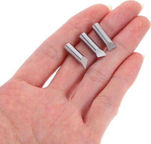 Hemobllo 3pcs Rotary Craft Cutting Tool Blades Replacement Heads with 15°, 30°, 45° Angles Metal Engraving Blades for Paper Art and Precision Cutting in Kuwait
