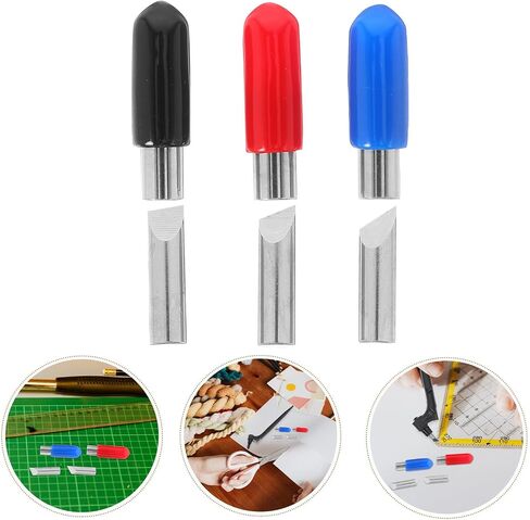 Hemobllo 3pcs Rotary Craft Cutting Tool Blades Replacement Heads with 15°, 30°, 45° Angles Metal Engraving Blades for Paper Art and Precision Cutting in Kuwait