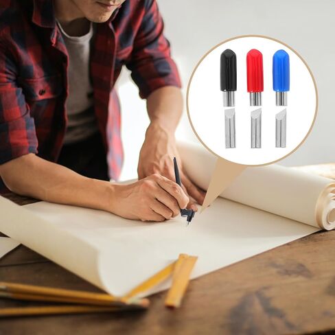 3pcs Replacement Rotary Cutting Tool Blades with 15°, 30°, 45° Angles Metal Craft Engraving Blades Set for Paper Art and Carving in Kuwait