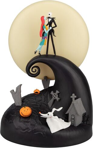 Paladone Nightmare Before Christmas Diorama Light – 30cm (11.8") LED Spiral Hill Lamp with Jack & Sally Figurines, USB Powered with Warm & Cool Light Modes, Home Décor for Fans in Kuwait