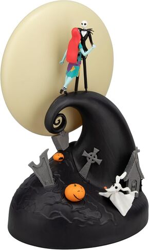 Paladone Nightmare Before Christmas Diorama Light – 30cm (11.8") LED Spiral Hill Lamp with Jack & Sally Figurines, USB Powered with Warm & Cool Light Modes, Home Décor for Fans in Kuwait