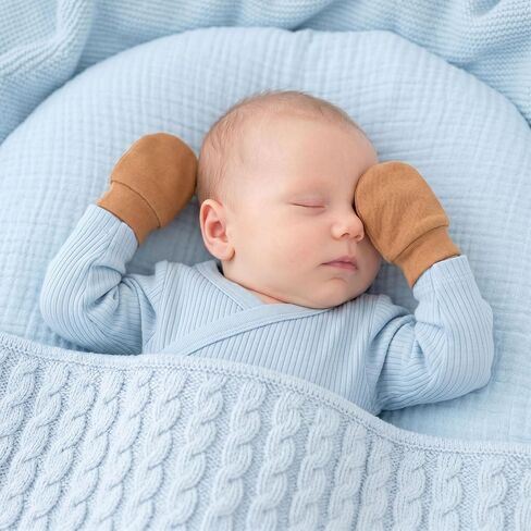 8 Pairs Newborn Baby Mittens No Scratch Infant Baby Cotton Gloves Newborn for 0-6 Months Baby Boys Girls in Kuwait
