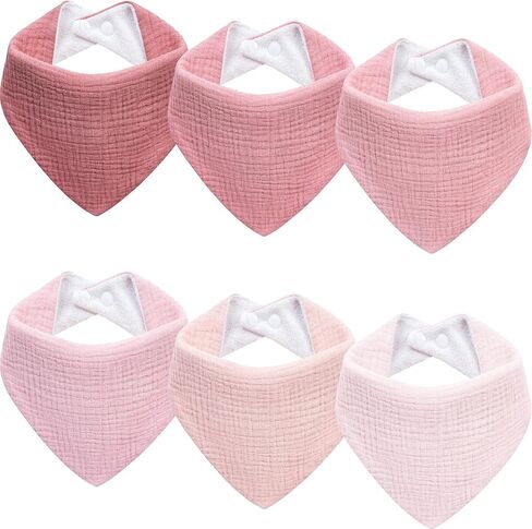 Muslin Baby Bibs Baby Drool Bandana Bibs for Baby Girls Boys Infant Newborn Toddler Drooling and Teething in Kuwait