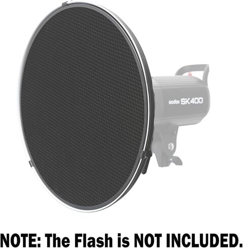 Godox 16.5inch/42cm Silver Beauty Dish Bowens Mount Reflector w/Honeycomb, White Diffuser and Carry Bag, Light Modifier for Bowens Mount Flash, LED Light, for Godox AD600 Pro II, AD800 Pro SL60W in Kuwait