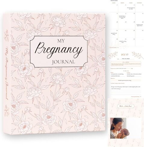 Pregnancy Journal & Memory Book for First-Time Moms | 12 Monthly Calendars, Weekly Pregnancy Tracker, Milestone Pages, Keepsake Pocket, Gender Neutral, Giftable Keepsake in Kuwait