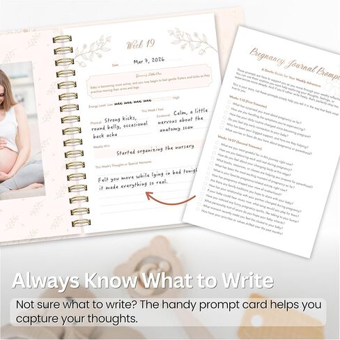 Pregnancy Journal & Memory Book for First-Time Moms | 12 Monthly Calendars, Weekly Pregnancy Tracker, Milestone Pages, Keepsake Pocket, Gender Neutral, Giftable Keepsake in Kuwait