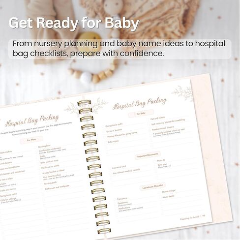 Pregnancy Journal & Memory Book for First-Time Moms | 12 Monthly Calendars, Weekly Pregnancy Tracker, Milestone Pages, Keepsake Pocket, Gender Neutral, Giftable Keepsake in Kuwait