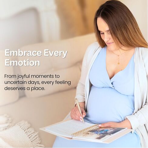 Pregnancy Journal & Memory Book for First-Time Moms | 12 Monthly Calendars, Weekly Pregnancy Tracker, Milestone Pages, Keepsake Pocket, Gender Neutral, Giftable Keepsake in Kuwait