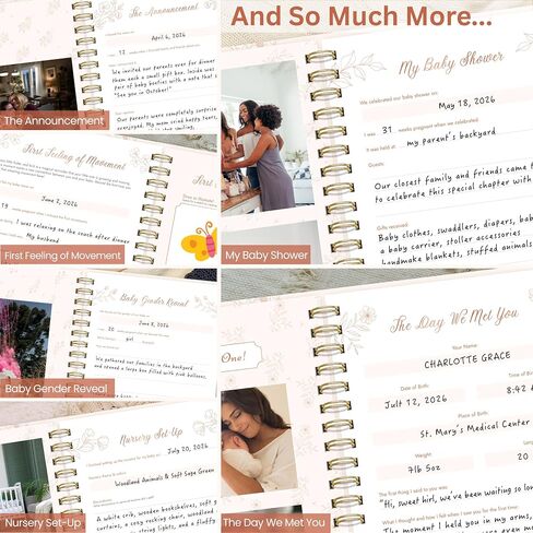 Pregnancy Journal & Memory Book for First-Time Moms | 12 Monthly Calendars, Weekly Pregnancy Tracker, Milestone Pages, Keepsake Pocket, Gender Neutral, Giftable Keepsake in Kuwait