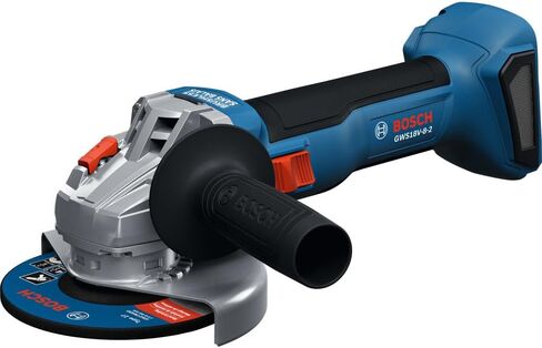 BOSCH GWS18V-8-2N 18V 4-1/2" Angle Grinder with Brushless Motor, KickBack Control, and Ergonomic Grip for All-Day Comfort in Light Grinding & Cutting (Inc: Guards, Handle, Flange, Nut) in Kuwait