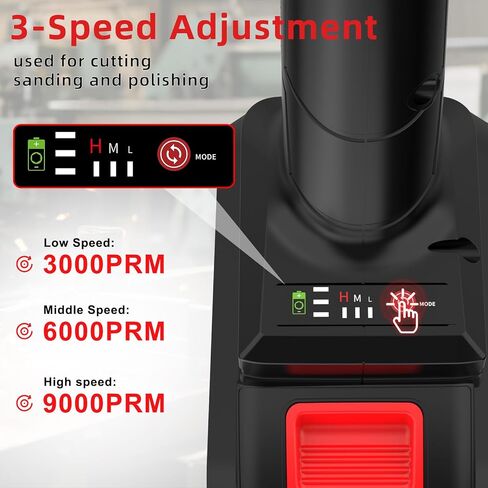 NAWIN 4 inch Cordless Angle Grinder Kit, Variable Speed Grinder, 2×4.0Ah Li-Ion Battery&Fast Charger,9000RPM Brushless Motor, battery angle grinder tool,angle grinder cordless in Saudi Arabia