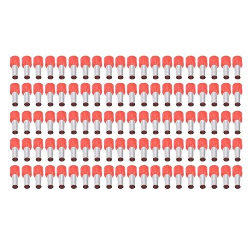 Copper Crimp Connector, 100 Pieces Non-Leak Insulated Ferrule Terminals Multifunctional Corrosion Resistant for 8AWG Electrical Wire in Kuwait