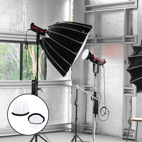 4 Pcs Light Diffuser Sock, 7"/18cm Diffuser Lamp Cover White Soft Lampshade Reflector Lamp Sock for Studio Strobe Reflectors Ring Light Flash Lights Standard Reflector in Kuwait