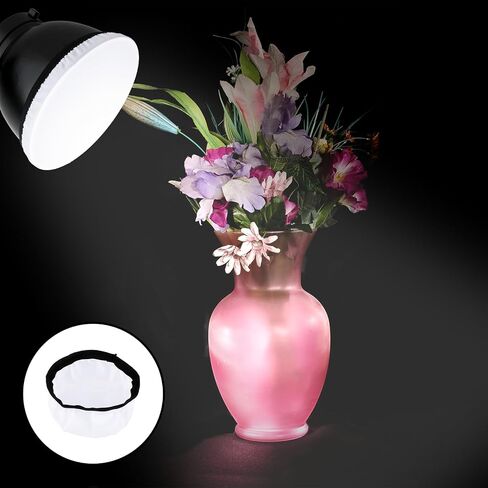 4 Pcs Light Diffuser Sock, 7"/18cm Diffuser Lamp Cover White Soft Lampshade Reflector Lamp Sock for Studio Strobe Reflectors Ring Light Flash Lights Standard Reflector in Kuwait